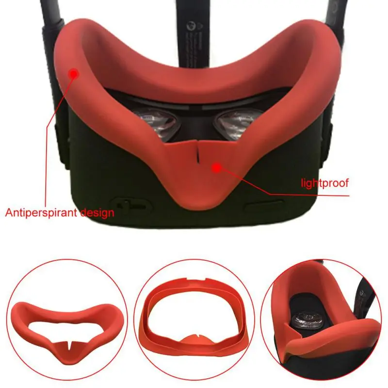 Мягкая силиконовая маска для глаз против пота чехол Oculus Quest VR очки унисекс