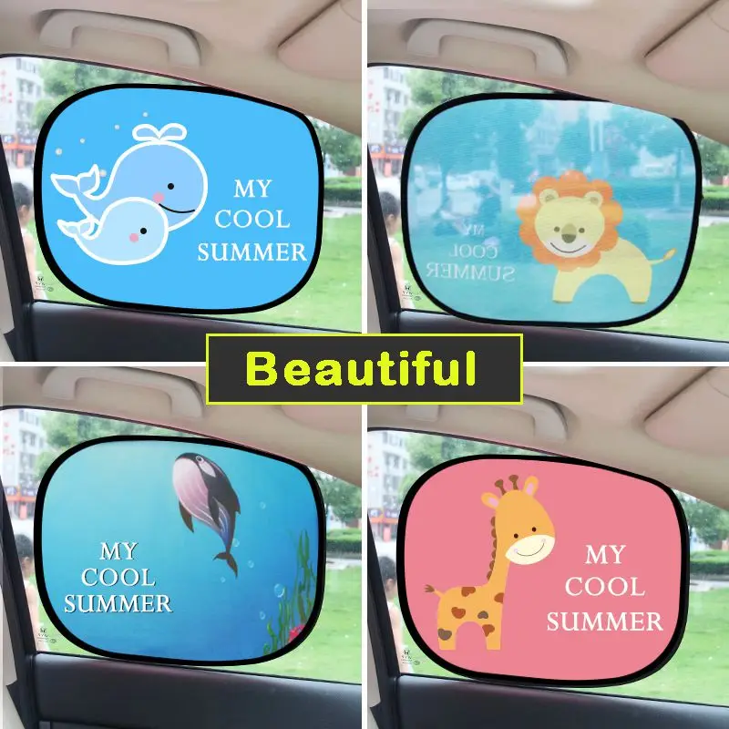 2 шт./компл. солнцезащитный козырек для автомобиля с мультяшным рисунком авто