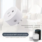Смарт-разъем Wi-Fi розетка США штекер Мощность монитор Функция времени Управление с Alexa Google умный дом умная розетка