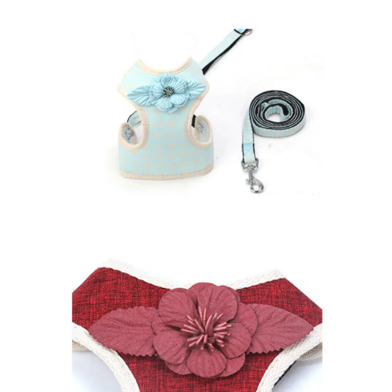 Товары для питомцев поводок собак набор Жилет щенков сетчатый дышащий Удобный