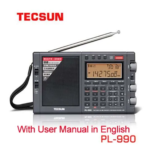

Tecsun PL-990 FM Portable Radio All-band Single Sideband Radio Receiver Music Player English User Manual with 16GB TF Card