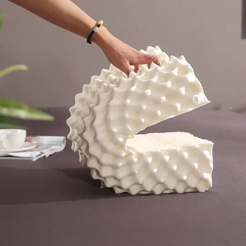 

Подушка из натурального латекса, массажная Ортопедическая подушка для шеи, 40x60 см, с медленным восстановлением формы