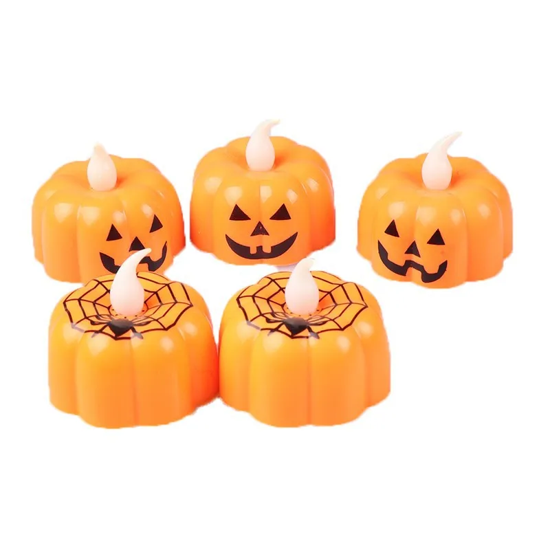 

Mini Pumpkin Candle Light 2Pcs Halloween Party Decorations Led Electronic Pumpkin Light Atmosphere Decoration Light Glowing Toy