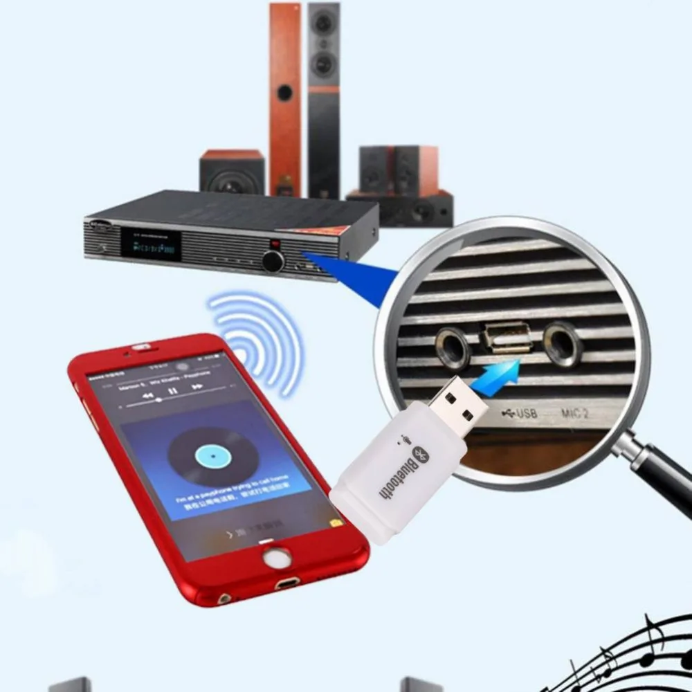 Новые Bluetooth 5 0 беспроводной Mini-USB адаптер аудио стереоресивер автомобильный