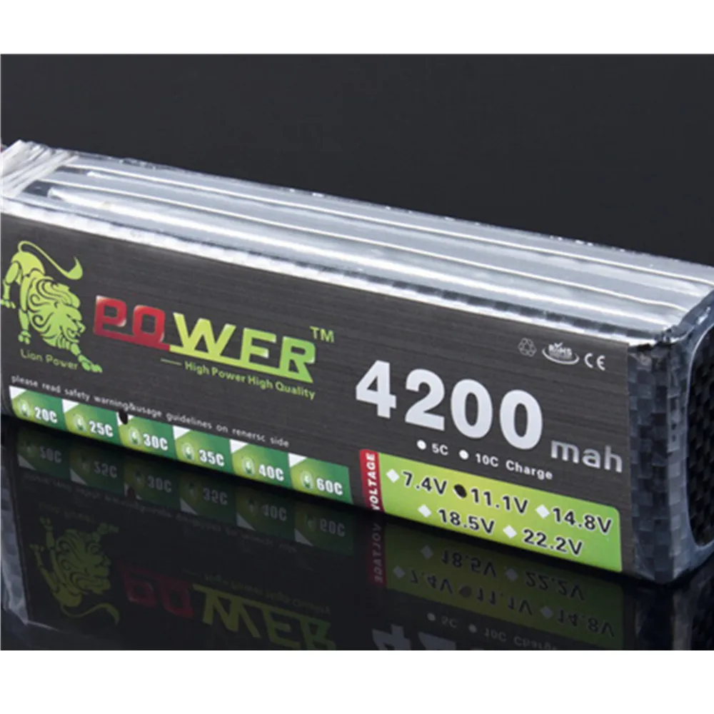 Аккумулятор Lion power 11,1 В 4200 мАч 30c lipo, батарея для радиоуправляемой машинки, лодки, самолета, вертолета, Запчасти 3s, 11,1 В, T XT60 JST, разъем 1 шт.