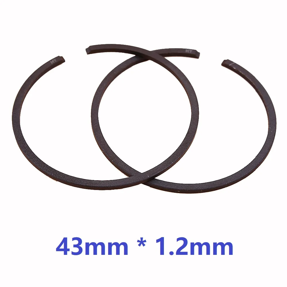 Поршневое кольцо 43 мм * 1 2 шт./лот подходит для ZENOAH KOMATSU G4500 G455 AVS 4500 45CC запчасти