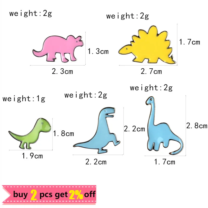 Динозавр! Эмалированная брошь-значок Т-Рекс на булавке в подарок | Украшения и