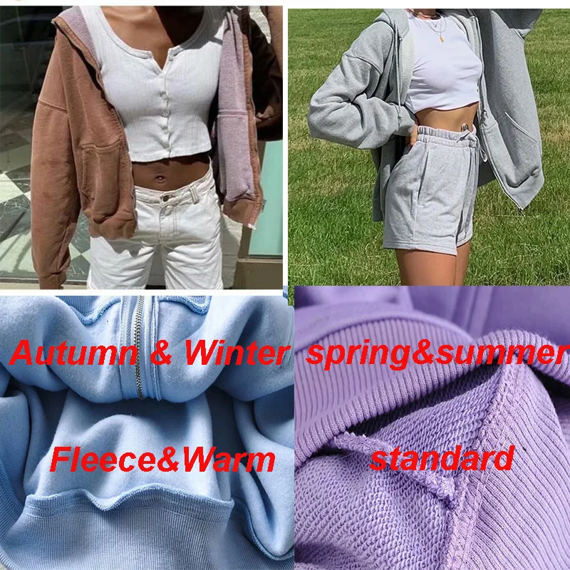 Толстовка Женская на молнии с капюшоном серого цвета | одежда