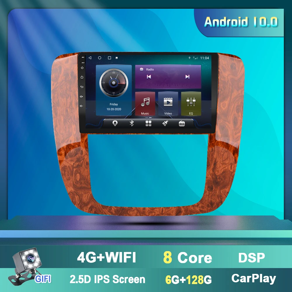 OKNAVI 9 'ɺndroid 0 автомобильный 4G WIFI радио для GMC Yukon 2008 2009 2010 2011 2012 мультимедийный