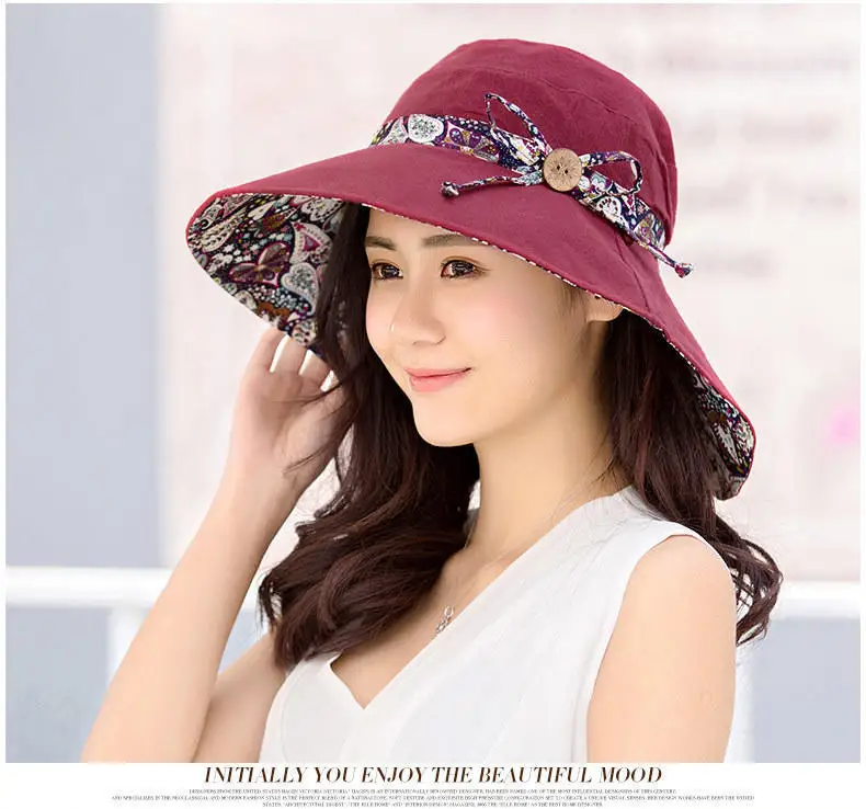 

Female Summer Sun Hat Korean Style Sunbonnet UV Protection Outdoor Sun Protection Large Brimmed Beach Hat