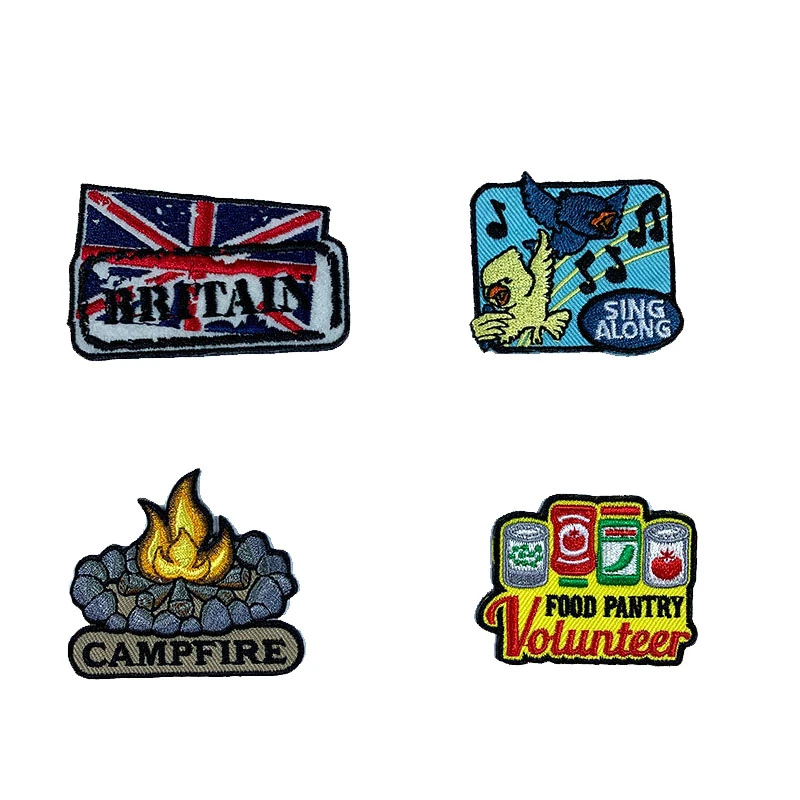 Новое поступление Мультяшные нашивки с вышивкой в виде огня для детей и костра