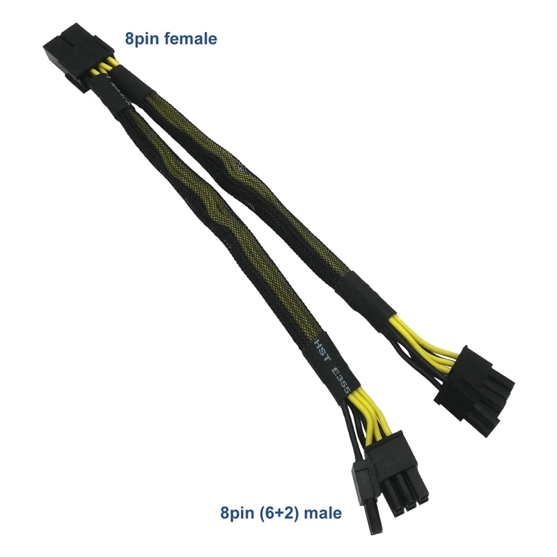 Удлинительный кабель PCI-E для видеокарты питания с 6 контактами на 2 контакта 8