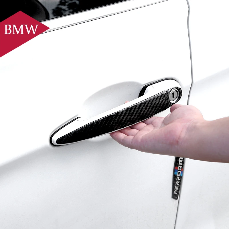Автомобильный Стайлинг из углеродного волокна накладка на дверную ручку полоса