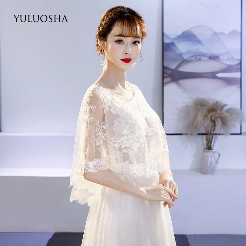 Новинка 2020 Белая Летняя кружевная шаль YULUOSHA женская свадебная накидка свадебные