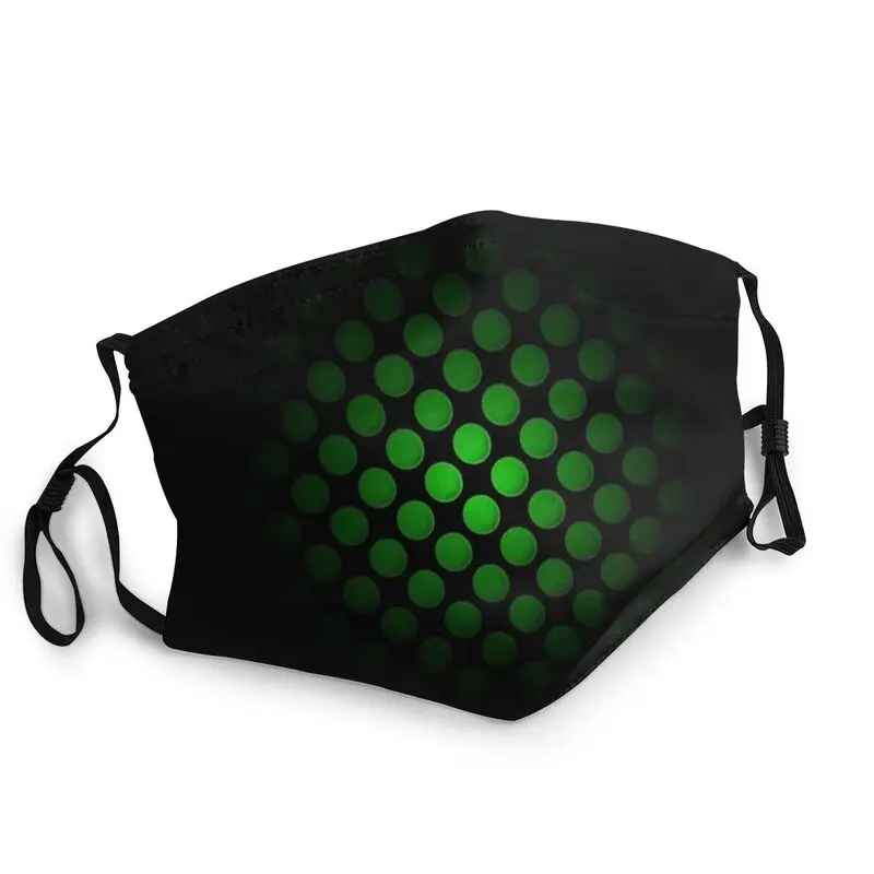 

Vintage Xbox Lover Green Dotted Mask Anti Dust Breathable Face Mask Protection Cover Men Respirator Mouth Muffle