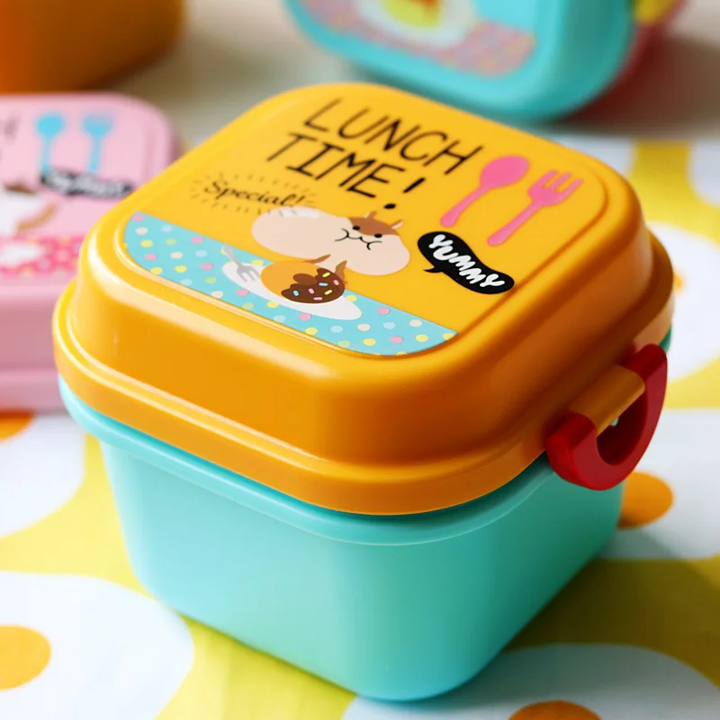 Мультфильм Ланч-бокс микроволновая печь Lancheira Comida закуски Bento коробки для детей контейнер для еды столовая посуда детский Пикник школьный Ланчбокс