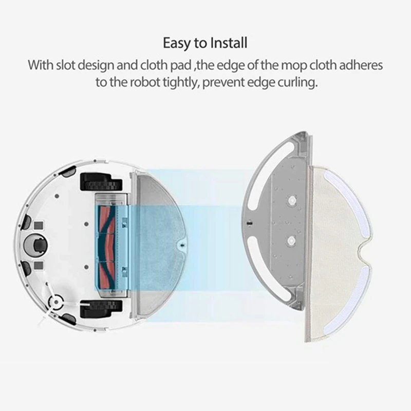

4Pcs Mop Cloth Accessories Full Coverage for Xiaomi Roborock S5 S6 Max S50 S60 Sweeping Robot Accessories