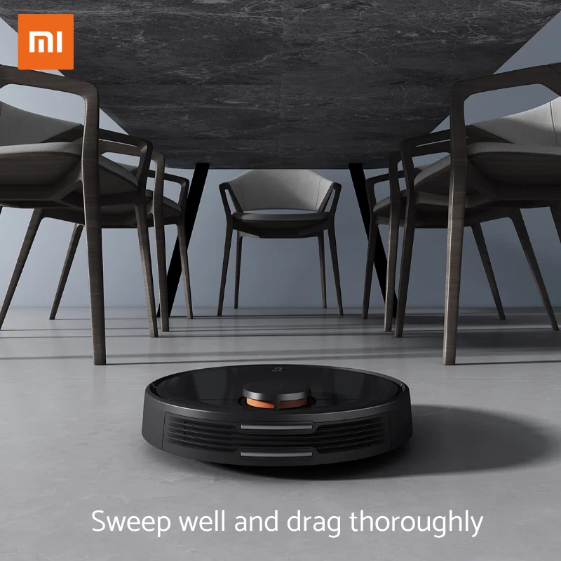 Plaza Xiaomi робот пылесос для уборки и развертки 0 6 1L 3 Режим СПД навигации лазера 2100Pa
