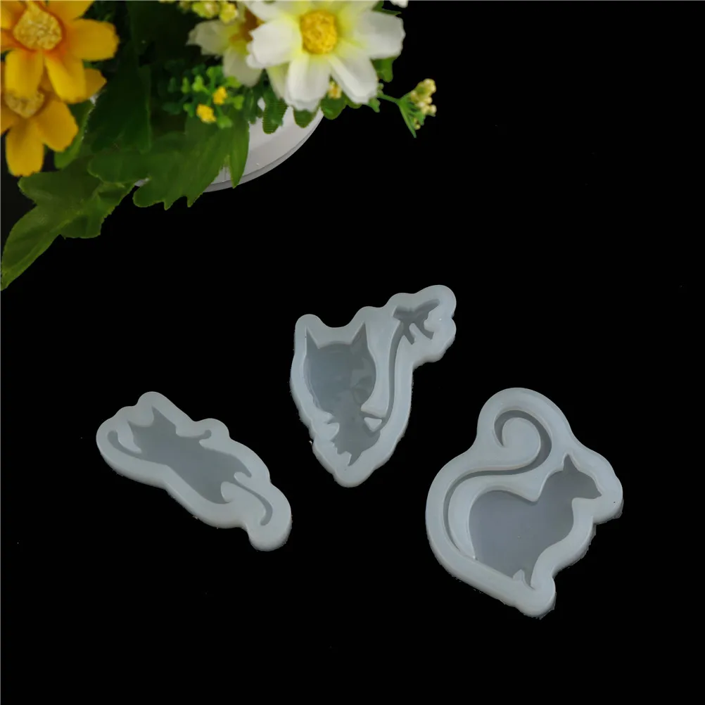 

Lovely Cat Shape DIY Pendant Tools Jewelry Accessories Epoxy Silicone Mold Mobile Phone Decoration Molds Chocolate Cake Mould