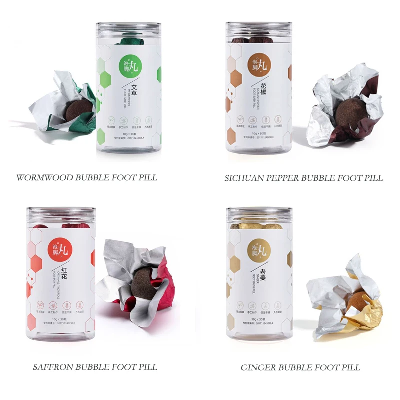 4 бутылки SPA Bubble таблетки для ног Замачивание порошок ванны дисменорея вздутая