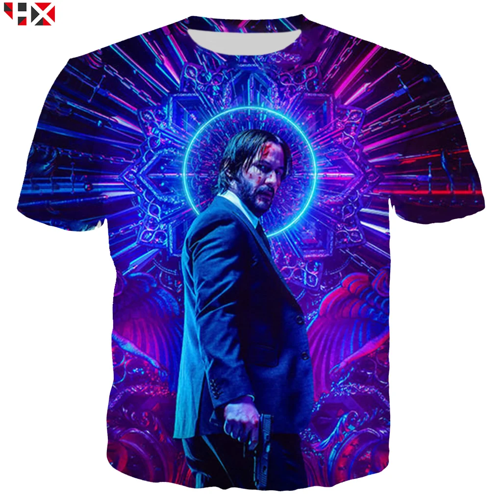 T shirt 6 Летняя мужская футболка John Wick Chapter 3, новинка, 3D принт, Мужская/женская футболка, фильм, короткий рукав, уличная одежда, футболки, топ, X109 - Цвет: T shirt 6