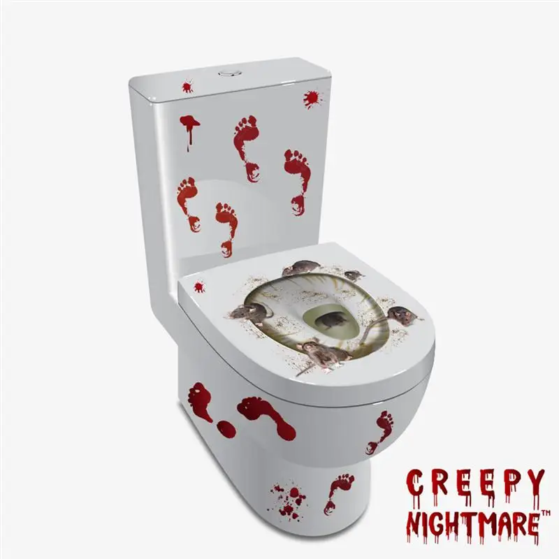 

1 Set Toilet Seat Rat Sticker Bathroom Toilet Sticker Decal