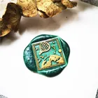 Штамп для сургучной печати, деревянный, в стиле ретро, головка штемпеля