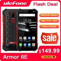 ulefone armor 6e ip68 waterproof nfc rugged mobile phone helio p70 otca core android 9 0 4gb64gb wireless charge smartphone