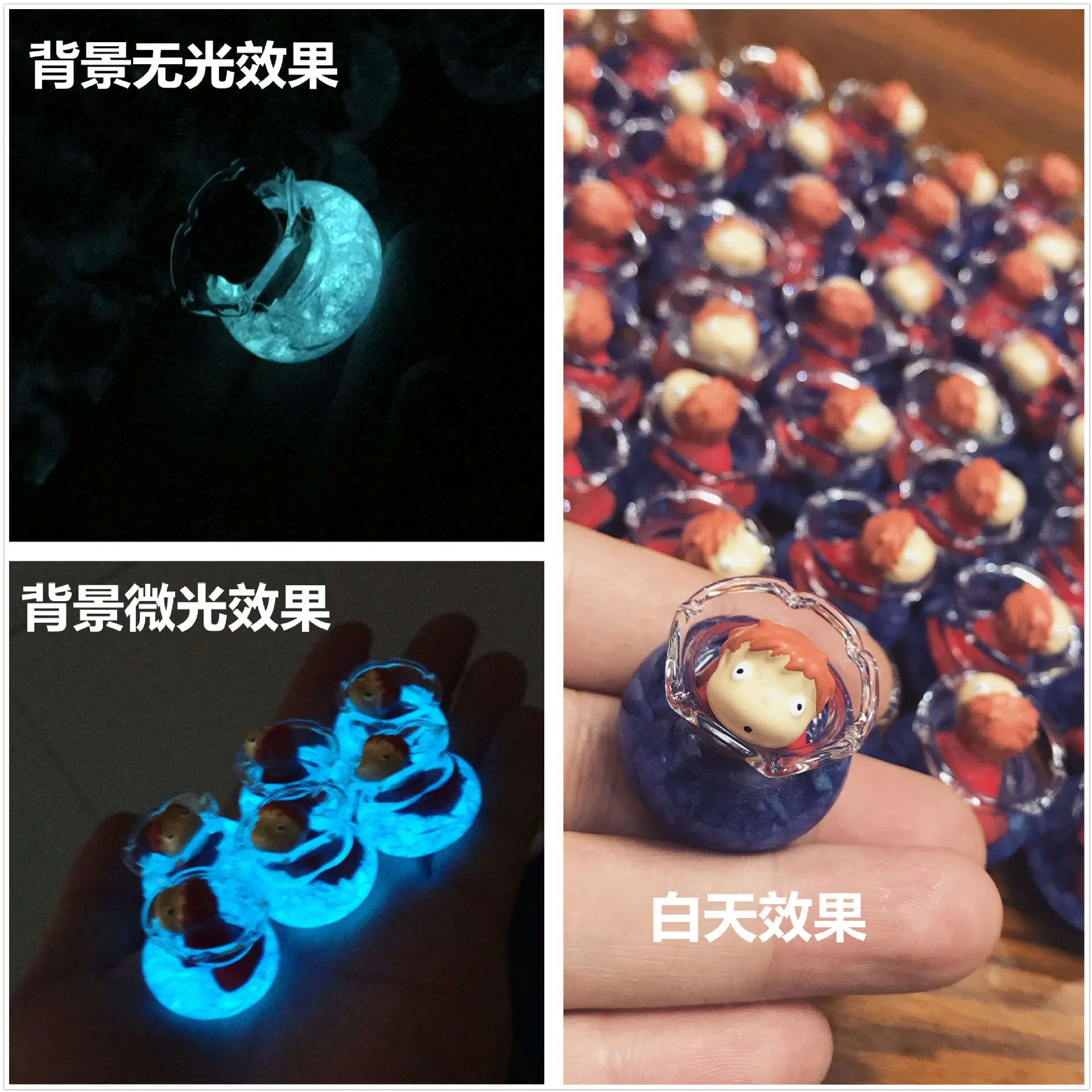 

The Goldfish Princess on Ins Wind Cliff Fridge Magnet Decoration Micro Landscape Creative Landscaping