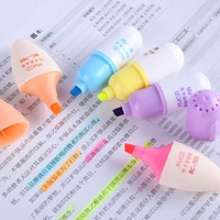 6pcs capsules leaves highlighter vitamin pill highlight marker color pens stationery office school supplies art marker