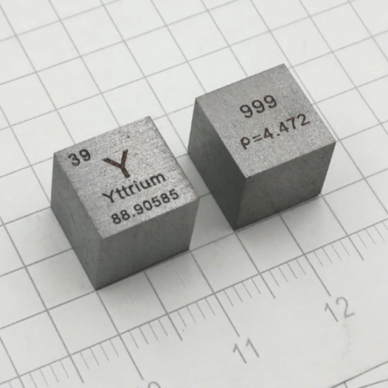 

10 мм иттрий кубический периодический стол Y-куб 99.9% чистый иттрий кубический металлический подарок редкий металл иттрий элемент блок образе...