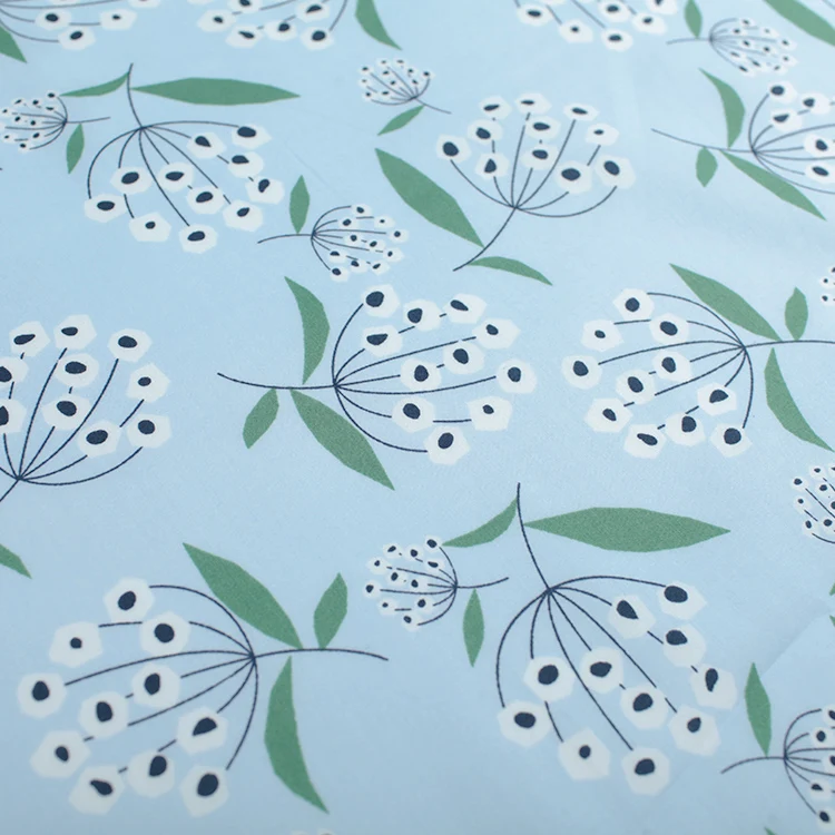 Модная винтажная ткань с рисунком розового синего одуванчика хлопковая в стиле