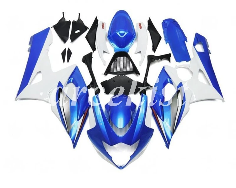 

Новый комплект обтекателей для мотоциклов ABS под давлением, подходит для SUZUKI GSX-R1000 K5 2005 2006 05 06 GSXR1000, синий, белый