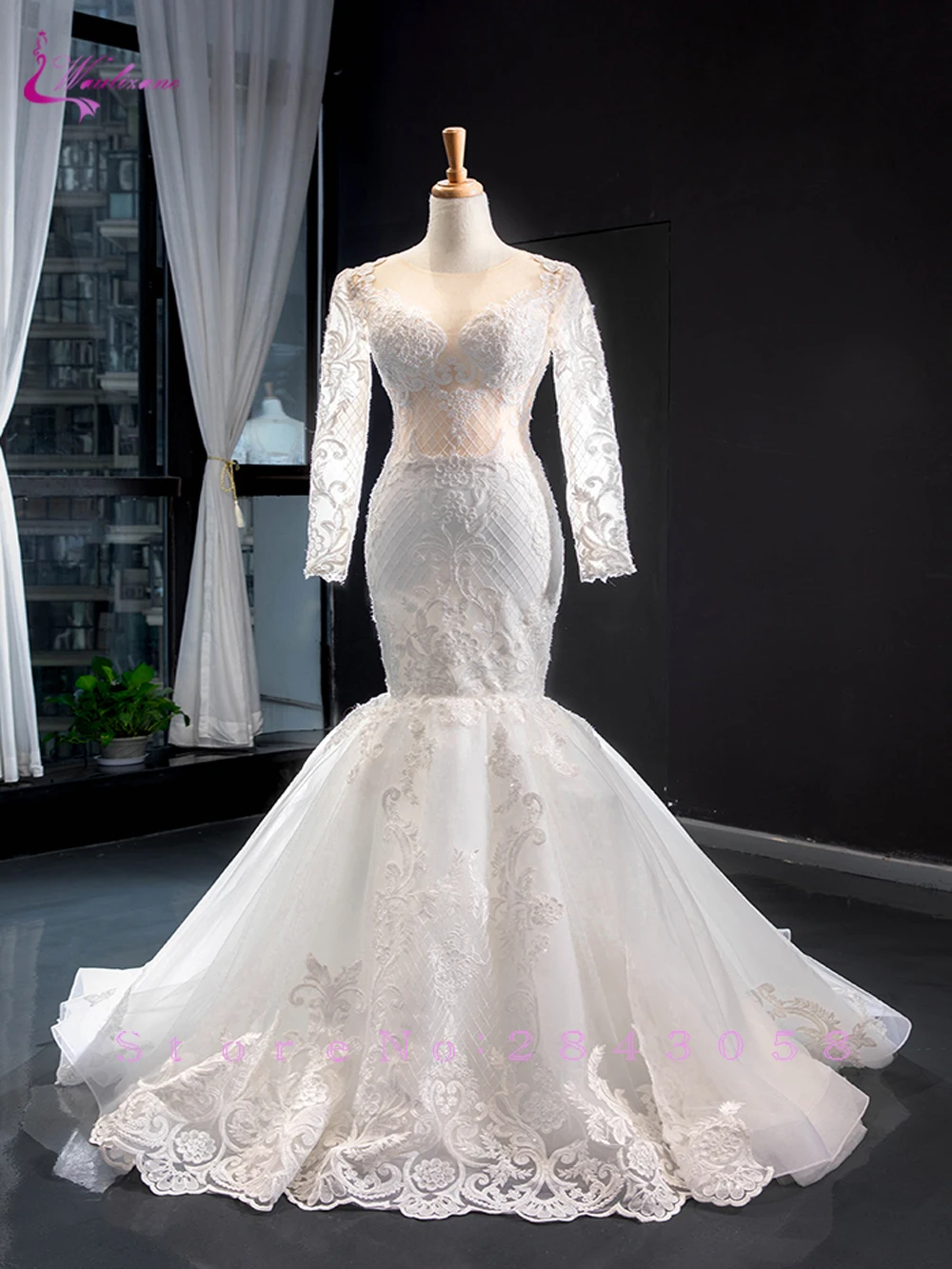 Waulizane 2020 платье для невесты с длинным рукавом|Свадебные платья| |