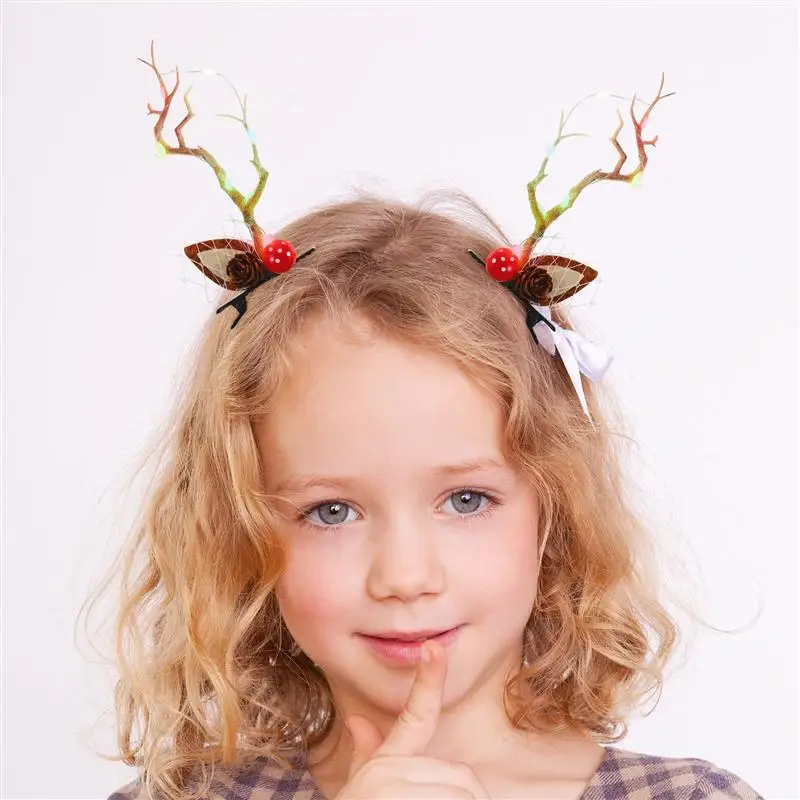 

1 пара шпильки для волос с рождественской тематикой, светящиеся аксессуары для волос, шикарные головные уборы