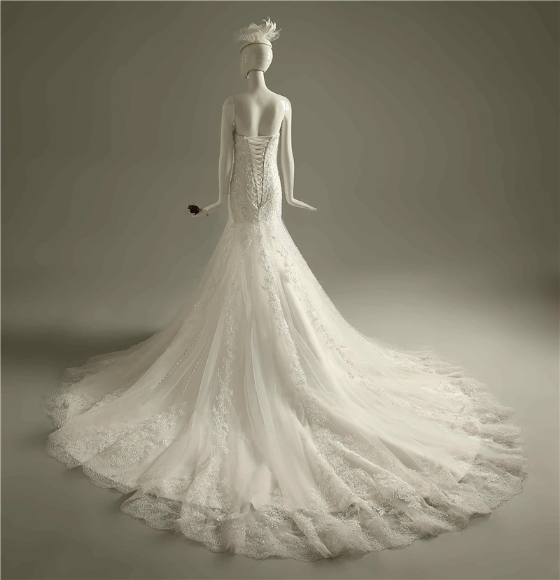 Роскошное Свадебное платье Русалочки Vestido de novia 2020 уникальное кружевное невесты с