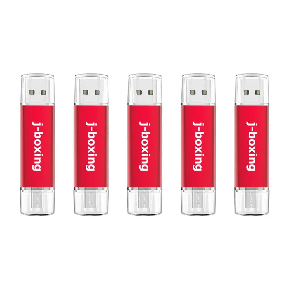 USB флеш накопитель J boxing 5 шт. OTG 8 ГБ 16 Micro два порта для ноутбука Samsung Huawei 32 64 128