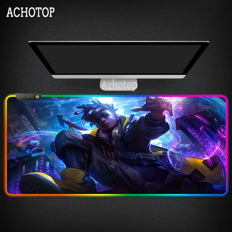 

High Quality LOL True Damage Pad Akali Yasuo Ekko Qiyana Beautiful Anime Mouse Mat Free Shipping Large Mouse Pad Keyboards Mats