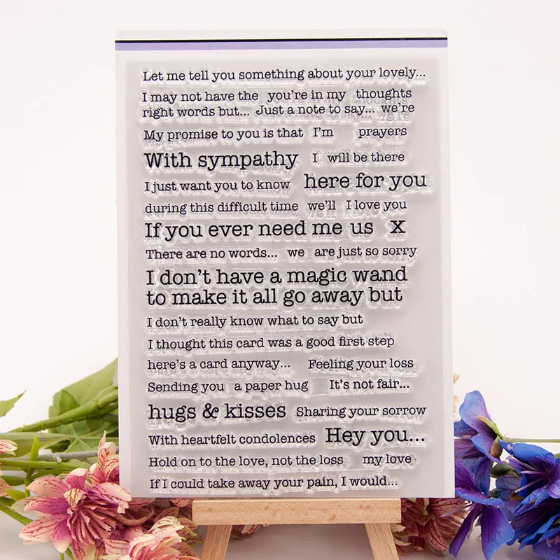 

Sentence CLEAR STAMPS Cutting Dies Scrapbook Christmas Card Paper Craft Silicon Rubber Roller Transparent Stamps