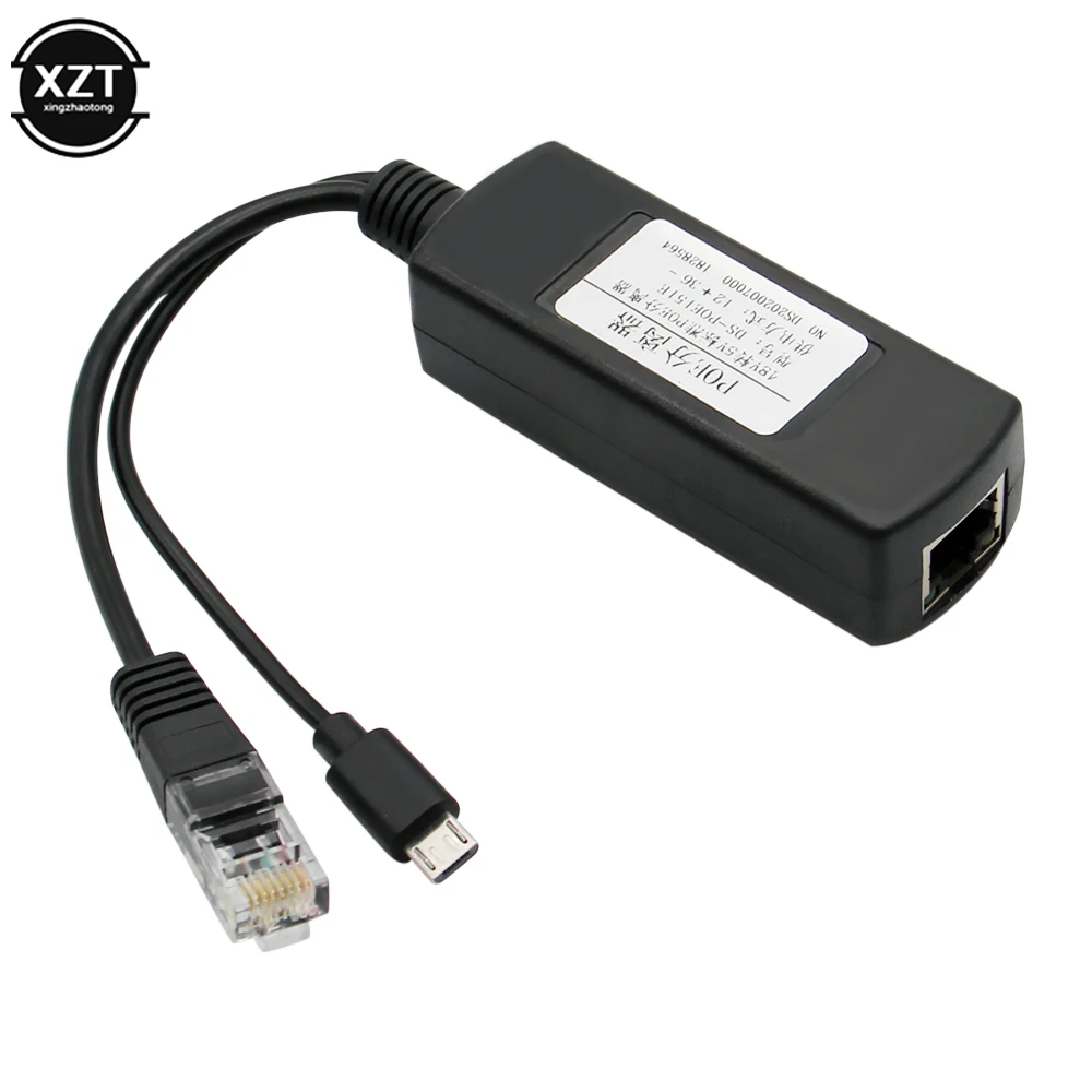 6 кВ анти помех Мощность по Ethernet 48 В до 5 3A 12 Вт активный сплиттер POE Micro USB разъем для