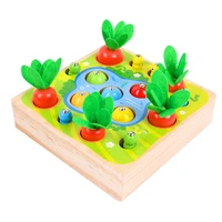 montessori wooden early learning toys fun numbers pulling carrot game enlightenment ability training parent child interaction