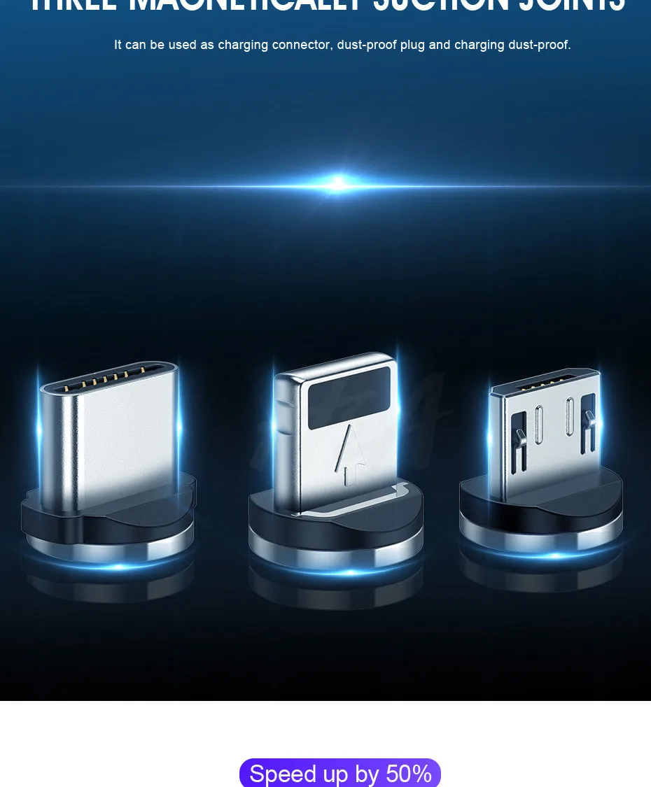 Магнитный usb-кабель H& A для быстрой зарядки, кабель USB типа C, Магнитный зарядный кабель Micro usb для зарядки и передачи данных, кабель USB для мобильного телефона