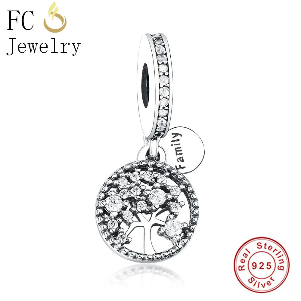 FC ювелирные изделия подходят оригинальный бренд шармы браслет 925 серебро семья