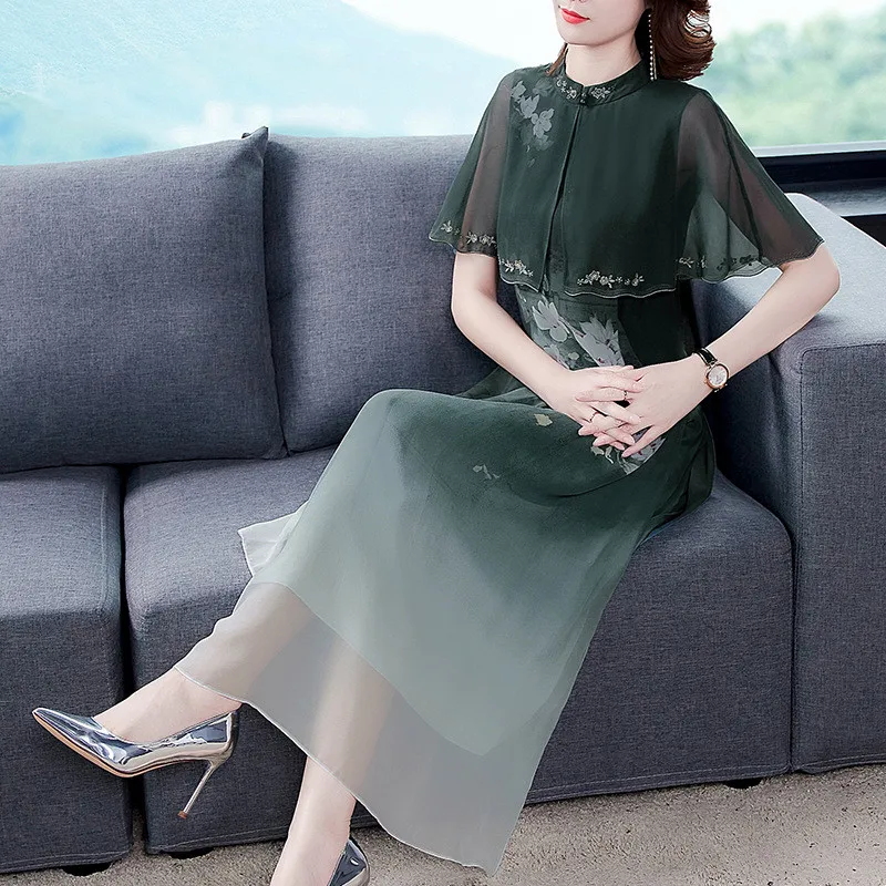 Женское длинное платье в китайском стиле платье-Ципао из искусственного шелка с