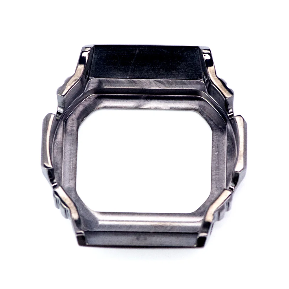 DW5600/5610 прохладный черный обновленный набор часов модификация ремешок для часов ободок/чехол ремешок из нержавеющей стали
