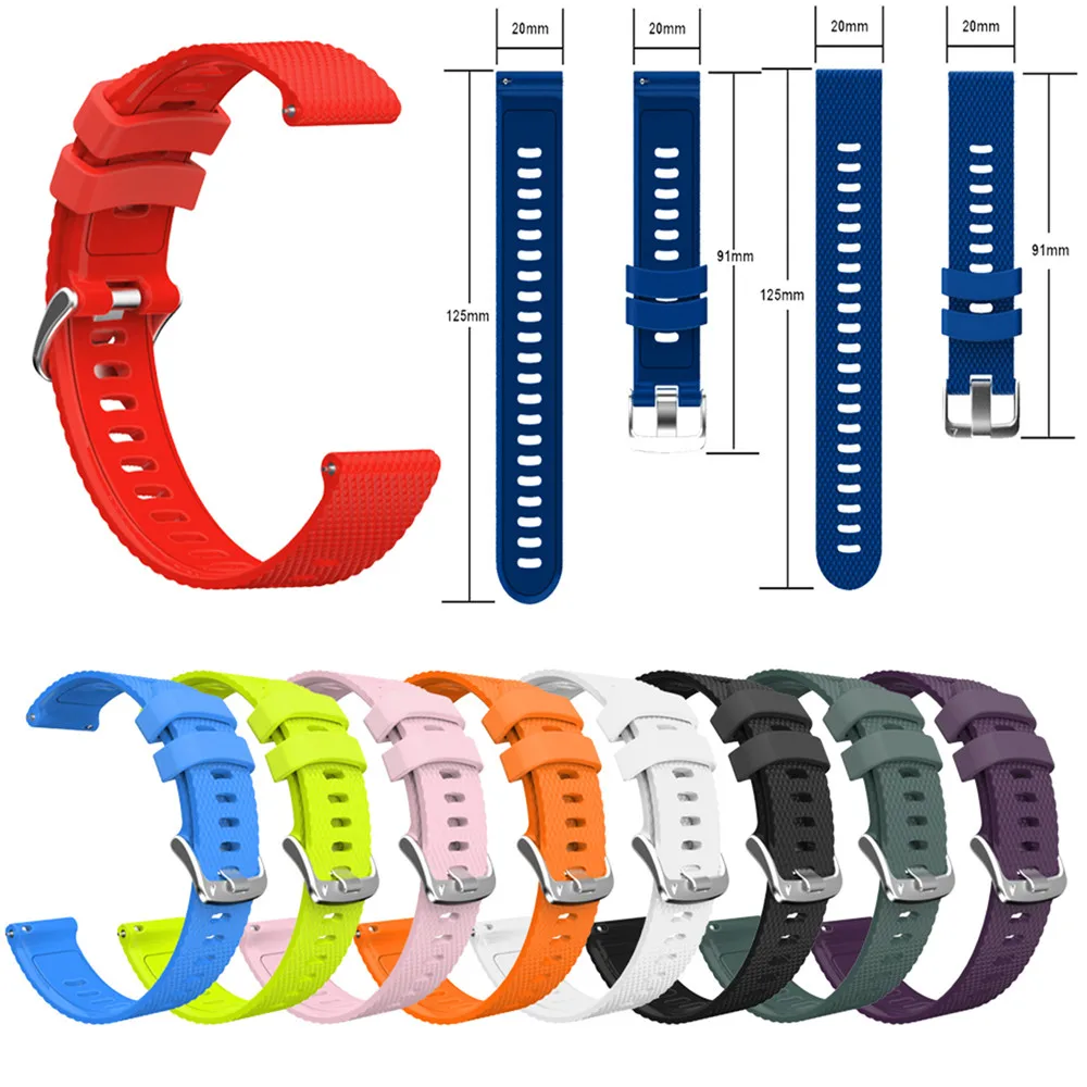 Силиконовый браслет ремешок для Garmin Vivoactive3 Forerunner 245 645 Approach S40 samsung gear S2/gear Sport Galaxy