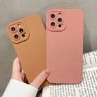 Силиконовый чехол для телефона iPhone 13 11 12 Pro Max X Xs Max 7 8 Plus SE 2020, защита объектива, мягкий матовый чехол для Apple iPhone 13
