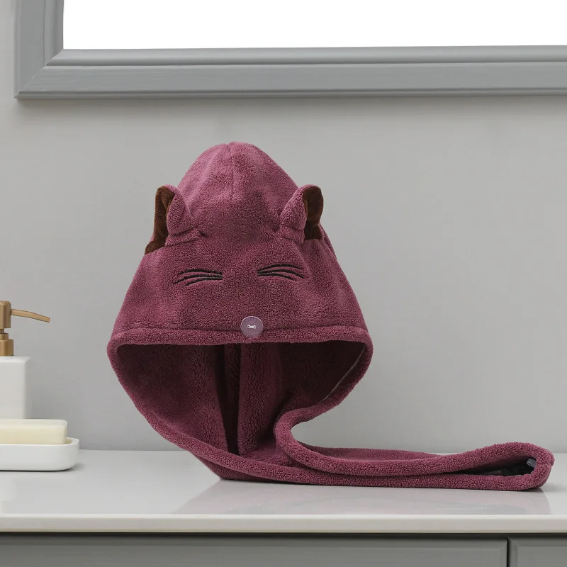 

Милая шапочка для душа из кораллового флиса