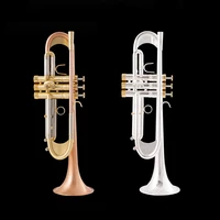 new arrival bb trumpet high quality gold lacquer silver plated trumpet brass musical instruments composite type trumpet