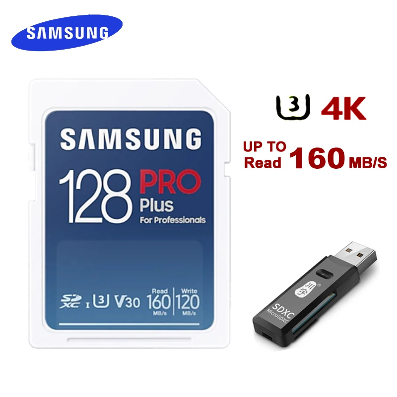 

Samsung Evo Pro Plus SD-карта, 128 ГБ, 256 ГБ, 512 ГБ